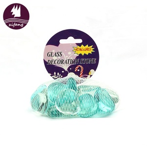 High Quality Translucent <strong>River</strong> <strong>Stone</strong> Craft Flat Beads Glass - Product Image 3