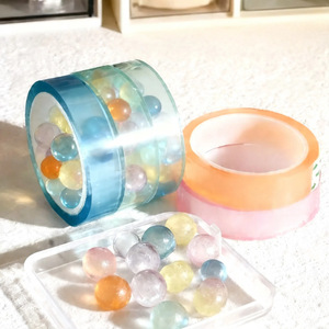 Translucent Colorful Tape Balls 1.2cm 6m Plastic Stress Relief Toy For Kids Age 8 13 Years - Product Image 1