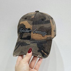 Gorra de Béisbol Desgastada con Camuflaje, Bordado Personalizado Vintage, 100% Algodón, Logotipo Deportivo, Estilo Americano, Tela de Encaje, Camuflaje de Verano 08 - Product Image 5