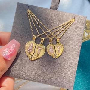 Joyerí<span class=keywords><strong>a</strong></span> religiosa personalizada Chapado en dos colores corazón <span class=keywords><strong>Virgen</strong></span> Marí<span class=keywords><strong>a</strong></span> <span class=keywords><strong>Guadalupe</strong></span> COLLAR COLGANTE joyerí<span class=keywords><strong>a</strong></span> - Product Image 6