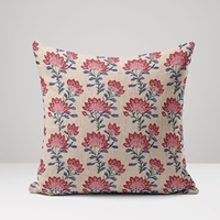 Housse de coussin bohème en coton imprimé 100% orange, housses de coussin décoratives pour canapé, chambre à coucher, décoration de la maison, vente en gros