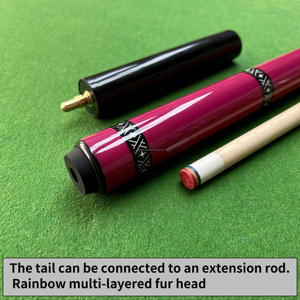 Taco de Billar Estilo <span class=keywords><strong>Rosa</strong></span>, Apto para Clubes de Billar Americano, Taco de Billar de Madera de Arce Canadiense de 1/2, 58 Pulgadas, Punta de 13 mm - Product Image 4