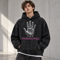 Fabricants de vêtements – Sweat à capuche pour homme, coupe ample, en coton 400 g/m², délavé à l'acide, impression numérique, style streetwear personnalisé