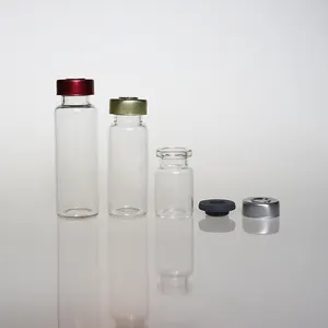 Popüler steril 2ml 3ml 5ml 10ml ilaç flakon boş farmasötik cam şişeler kıvrım flakon