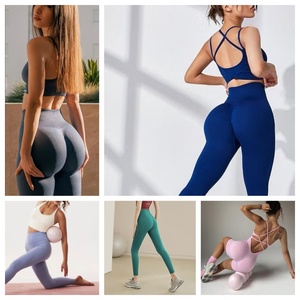 Ensembles de yoga alo pour femmes, taille haute, coupe ajustée, design sans couture, impression personnalisable disponible, plusieurs couleurs - Product Image 3