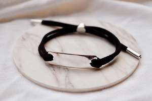 Pulseras personalizadas para parejas, brazalete con grabado de barra ancha y larga distancia - Product Image 6