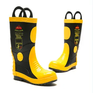 China Manufacturer Men Waterproof Fire Boots Fire Equipments