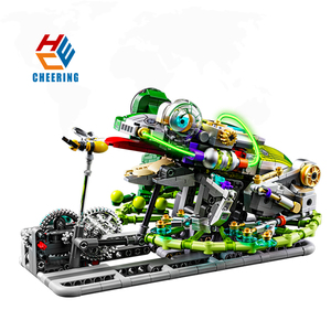 898 pièces <span class=keywords><strong>grenouille</strong></span> mécanique avec support lumière Animal MOC Puzzle briques assemblé blocs de construction ensemble figurines pour enfants jouets 13058 - Product Image 1