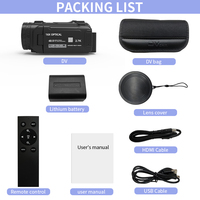 Fabricant professionnel de caméras vidéo avec microphone externe à télécommande, enregistreur 2.7K, zoom optique 16x, caméscope