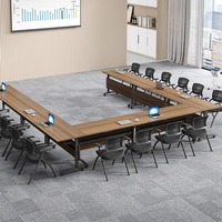 Bureau de formation moderne pliable commercial, table de conférence mobile pour hôtel, école, bureau, salle de réunion