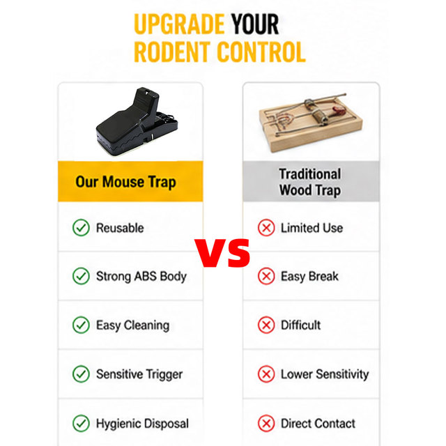 Reusable Mouse Trap with Removable Bait Cup Large Rat Trap