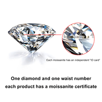Anillo de Plata de Ley 925 de Alta Calidad, Certificado, Pasa la Prueba del Diamante, 1ct Moissanita, Anillos de Mujer, Joyería de Boda, Envío Rápido