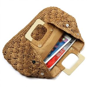 Pochette en raphia, sac à chaussures et sac fourre-tout pour femme, sacs de plage design en raphia, livraison gratuite, sacs en cuir marocains - Product Image 2