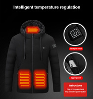 Veste chauffante imperméable pour hommes 5v 7v 12v Battery Pack Winter Outdoor Soft Shell Electric Heating Jacket Coat Coat