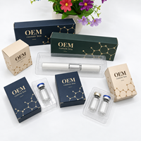 Boîte en papier kraft recyclé pour soins de la peau, emballage personnalisé avec impression de logo, boîte en papier cosmétique pour produits de soins de la peau