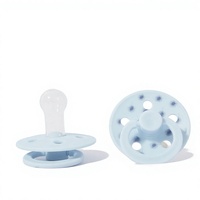 Sucette Bébé Haut de Gamme en Silicone Écologique Non Toxique, Motif Pissenlit Floral, Forme Gourde, Poignée, Débit Variable, Sûre 0-12 Mois