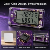 Capteur Zigbee SHT45 Thermo-hygromètre pour équipement d'élevage de poulets, poulailler, ferme avicole, chambre de température et d'humidité