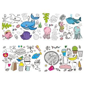 ภาพวาดเส้นขยุกขยิกขนาดใหญ่พัฒนาความสามารถในการใช้มือเพื่อปรับปรุงความไวของสีให้เติมความไวต่อผ้าใบของเล่นมอนเตสซอรี่สำหรับเด็ก - Product Image 1