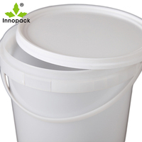 Seau en plastique transparent de 5 L avec couvercle et poignées, qualité alimentaire, résistant à l'oxydation, antistatique, personnalisable pour le stockage et le transport