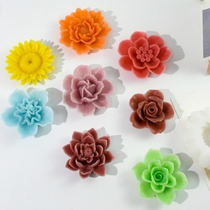 Uma variedade de forma flor decoração do bolo cozimento molde rosa chocolate molde diy perfumada vela decoração - Product Image 2