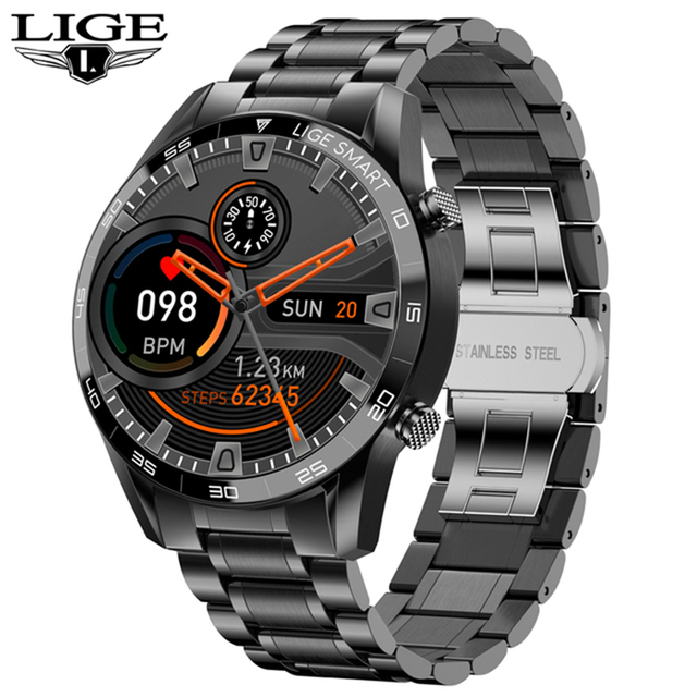 LIGE New BW0189 PRO Smart Watch Men IP67 Waterproof Sports Fitness Watch for Android IOS Men Smart Watch