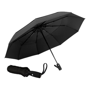 Parapluie pliant personnalisé anti-vent compact avec logo – Parapluie automatique double auvent pour cadeaux d'affaires - Product Image 1