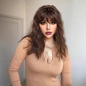 Serre-tête double tressé pour femme, 45 cm, 130 g, cheveux synthétiques bouclés de haute qualité, usage quotidien, style européen - Product Image 1