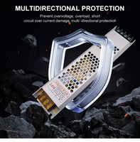Alimentation linéaire 12V24V ultra-mince pour éclairage publicitaire à LED, boîte lumineuse, panneau d'affichage, alimentation à interrupteur
