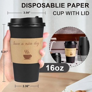 Paquete de 500 Vasos de Papel Desechables para Café de 16 Onzas, para el Hogar, Viajes y Oficina - Product Image 2