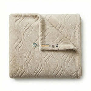 ผ้าห่มทอแจ็คการ์ด 3 มิติ ลายทันสมัยปี 2026 สไตล์ขนสัตว์เทียม ผ้ากำมะหยี่นุ่ม สำหรับตกแต่งภายในโรงแรมบูติกสมัยใหม่ - Product Image 1