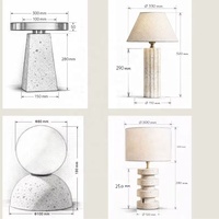 Lampe de table en pierre, style minimaliste, travertin, lumière de bureau moderne et naturelle pour hôtel, chambre à coucher, villa, salon, décoration