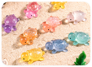 Mini figurines d'animaux lumineuses en résine DIY en gros, qui brillent dans le noir, tortues, lots de figurines d'animaux minuscules, breloques surprises, sachets surprises, jouets de bain - Product Image 5