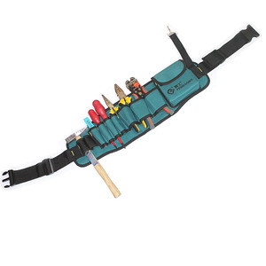 <b>Tool</b> Waist Bag 15-19 Pockets Adjustable Strap Zipper Closure <b>Tool</b> <b>Roll</b> Outdoor Electrician Repair Kit - Product Image 1