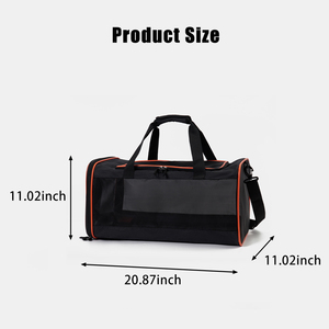 Büyük kapasiteli siyah Pet kutusu taşınabilir açık kedi ve evcil hayvanlar için 3 açıklıklar hızlı teslimat nefes kafes ile köpek taşıma çantası - Product Image 5