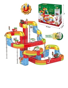 Set de Tren de Plástico DIY, Vías Flexibles, Pista de Carreras Infinita, Bloques de Construcción Modulares, Ensamblaje Libre para Niños - Product Image 1