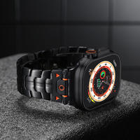 Correa de Reloj Inteligente Iron Man Ultra Yellow para Hombre, 22 mm, Correa de Metal Transpirable de Lujo Compatible con Apple Watch S10