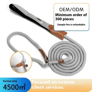 Superior Comfortable Durable Eco-Friendly Polyester Solid <strong>Dog</strong> <strong>Leash</strong> Ribbons Soft Grip Braided Adjustable Padded Handle for <strong>Long</strong> - Product Image 3