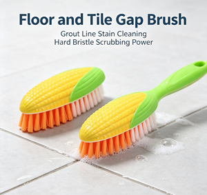 Corn Shape Car Cleaning <b>Brush</b> PP Plastic Wash <b>Scrub</b> <b>Brush</b> Nylon Bristles Hand Car Care Grooming Tool - Product Image 2