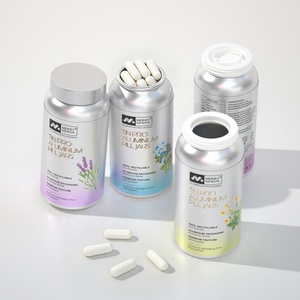 Merrynewon Vente en gros de flacons en aluminium pour capsules de vitamines de 160 ml et 200 ml, flacons en aluminium pour compléments alimentaires, emballages pour les soins de santé - Product Image 1