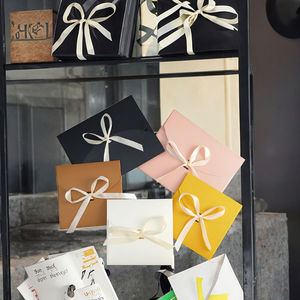 Youen RB008-1 Eco-friendly Kraft Paper <b>Gift</b> Card Envelopes Bags Ribbon Folders Magnetic Closure Custom Logo Underwear <b>Gift</b> <b>Box</b> - Product Image 3