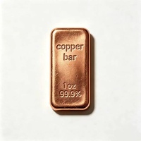Barra de Cobre Cuadrada de 1 Onza de Alta Calidad, Marca TGS, 99.9% Pura, con Número de Serie y Logotipo Personalizado, para Coleccionistas
