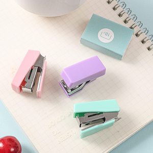 Hồng Macaron 8-in-1 văn phòng thiết lập Stapler 1000 mặt hàng chủ lực giấy Clip pastel sinh viên bàn <span class=keywords><strong>Kit</strong></span> cho trở lại trường học - Product Image 4