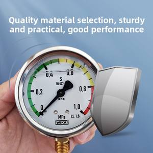 <span class=keywords><strong>WIKA</strong></span> <span class=keywords><strong>EN837</strong></span> 올 스테인리스 스틸 100mm 바텀 마운트 압력 게이지 213.53 시리즈 진동용 - Product Image 2