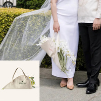 Sac cadeau de fleurs en toile de coton avec poignées sac d'emballage floral réutilisable pliable pour l'affichage de boutique de fête de supermarché