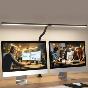 Led Bureaulamp Afstandsbediening Computer Bureau Licht Dimbare Klem Desktop Verlichting Voor Thuiskantoor Slaapzaal Met Verstelbare Zwanenhals