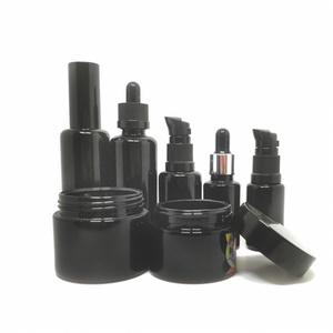 Flacon et pot cosmétiques en verre violet foncé anti-UV noir pour huiles essentielles et lotions – 5ml, 15ml, 30ml, 50ml, 100ml, 150ml, 200ml, 250ml - Product Image 6