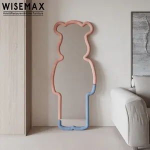 WISEMAX 가구 북유럽 가정 장식 전신 거울 현대 사랑스러운 벽 거울 인테리어 장식 곰 바닥 거울