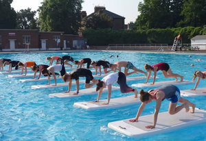 Colchoneta de Yoga Flotante para <span class=keywords><strong>Gimnasio</strong></span>, Plataforma Flotante de PVC para Gimnasia y Fitness - Product Image 4