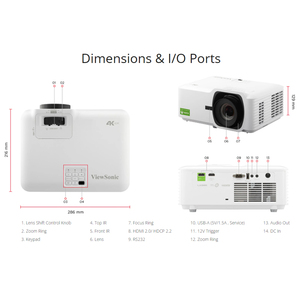 Viewsonic 4k laser chiếu LX700-4K 0.65 "DMD 3840x2160 cho Xbox 1440p @ 120Hz HDR Video Beamer rạp chiếu phim cho rạp hát tại nhà chơi game - Product Image 6