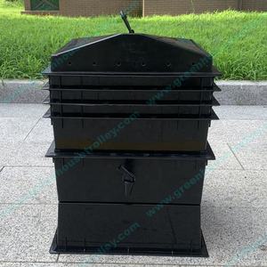 Kit <span class=keywords><strong>de</strong></span> compostage aux vers empilable à 4 plateaux en PP, composteur pour ferme à vers, noir - Product Image 6